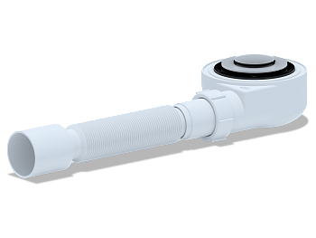 Сифон для душевого поддона АНИ Пласт E455CL 1 1/2 дюйма 50 клик-клак с гибкой трубой 40х50