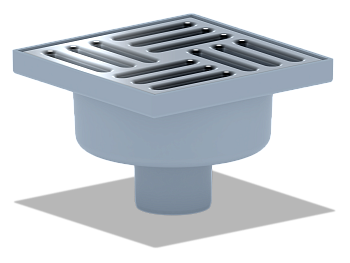 Трап верт.вып.50  н/рег. реш.15*15  нерж сухой	