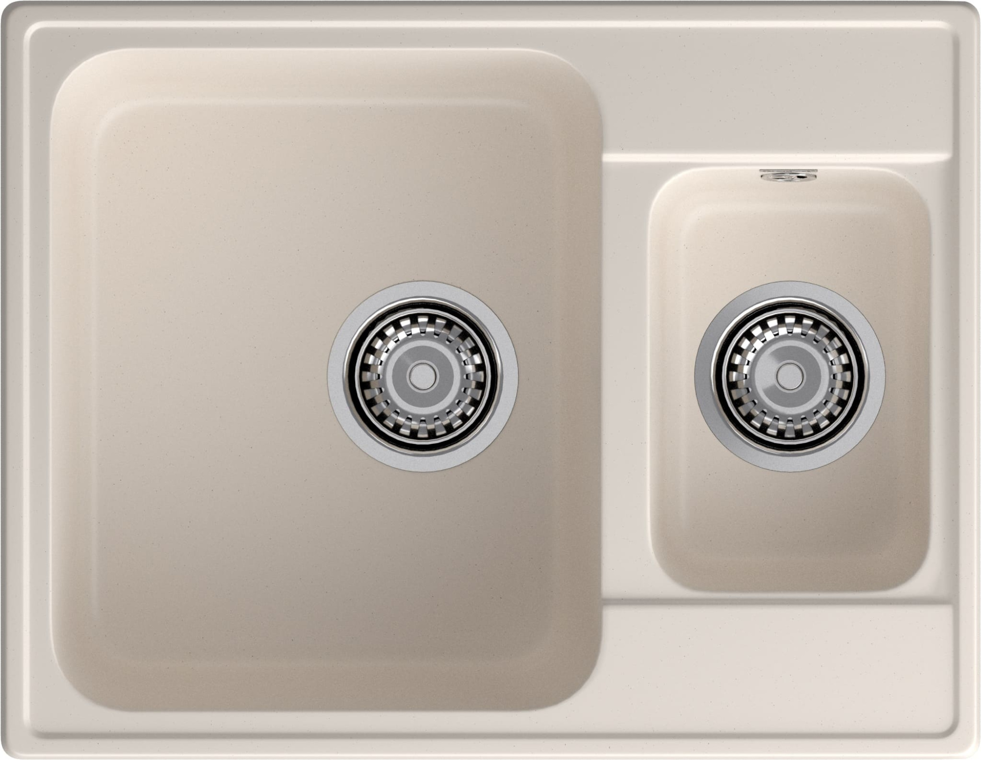 GranFest QUARZ (ECO-09) Мойка 1.5-чаш. 620*480 (белый)