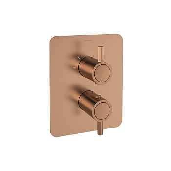 Встраиваемый термостатический смеситель для душа ODISEA 398722SCUC медь на 2 выхода