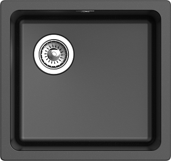 RIVELATO Мойка BERKANA 45 подст.монтаж 1-чаш 485*455 nero арт.