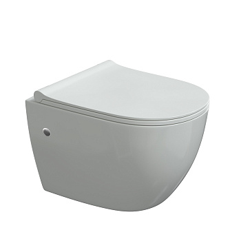 Унитаз подвесной OKUS, сиденье дюропласт Toma Slim SO, микролифт, быстросъем, белый, BERGES