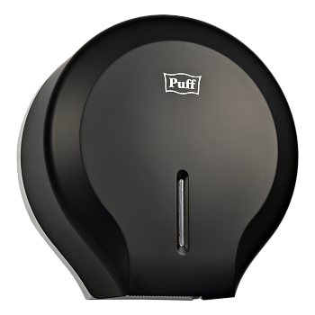 Диспенсер туалетной бумаги Рuff-7130Bl, черный, с замком, ABS-пластик