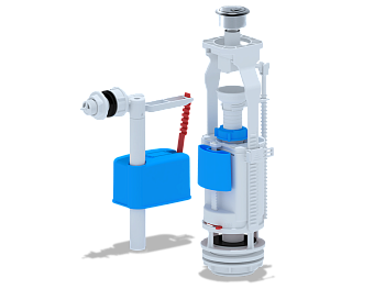 Набор с боковой подводкой АНИ Пласт WC3050M 1 1/2 дюйма с пластиковым штуцером двойная кнопка эконом металл