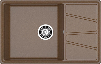 GRANFEST Мойка композит VERTEX, GF-V-780L, чаш+кр 780*500, терракот