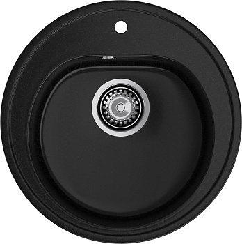 GRANFEST Мойка композит RONDO GF-R--510  D=510мм  черный   арт.GF-